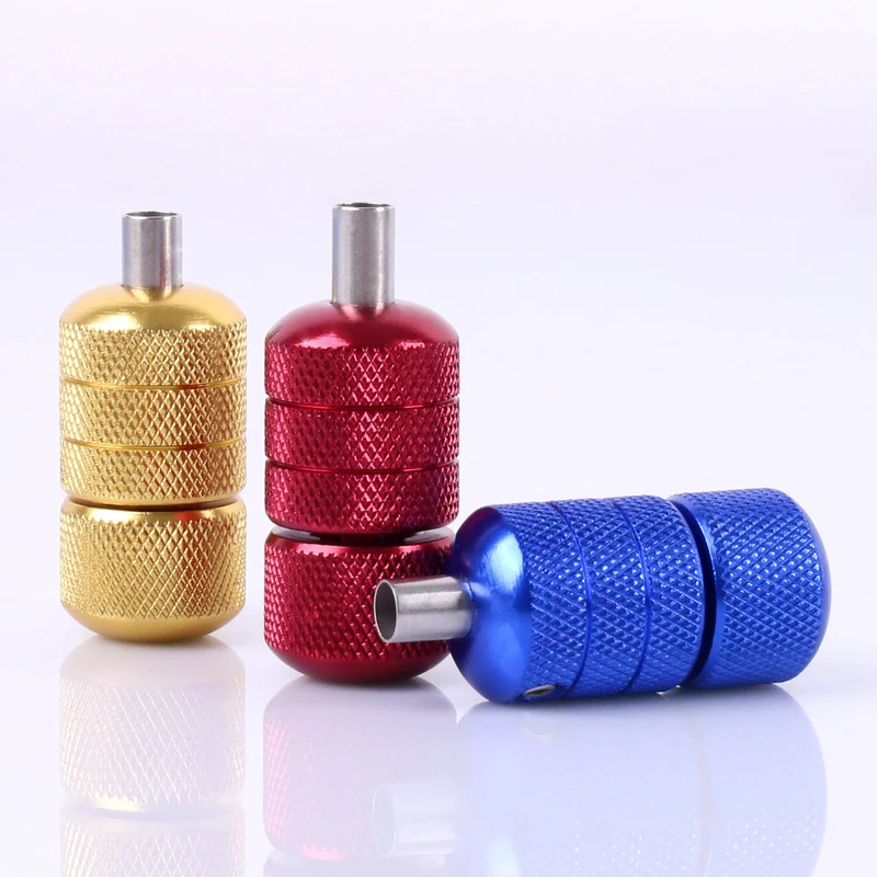 22x50mm/25x50mm Aluminum Alloy Tattoo Grips Tube with Back Stem Self-locked Tattoo Handle Machine Kit Gun Tattoo Accessories