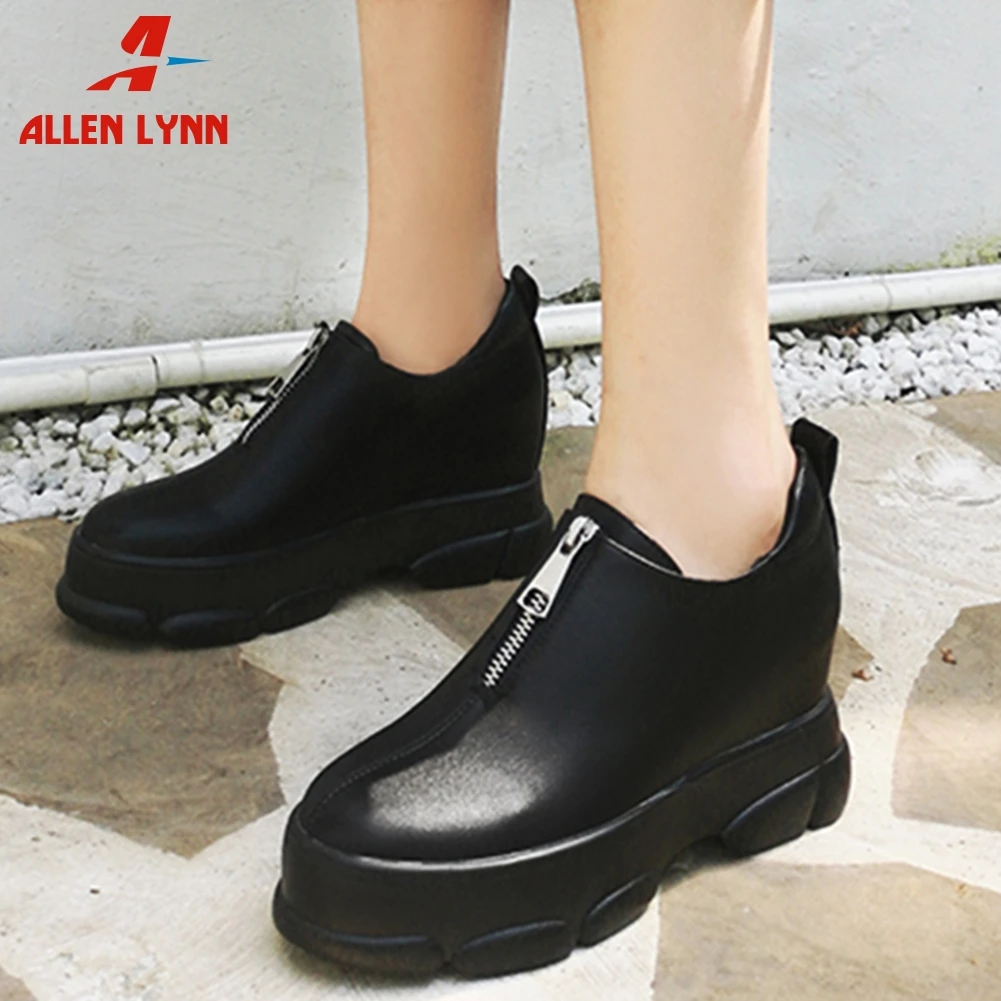 

ALLENLYNN New Brand Height Increasing Pumps Women 2019 Autumn Girl Platform Shoes Woman High Shoes