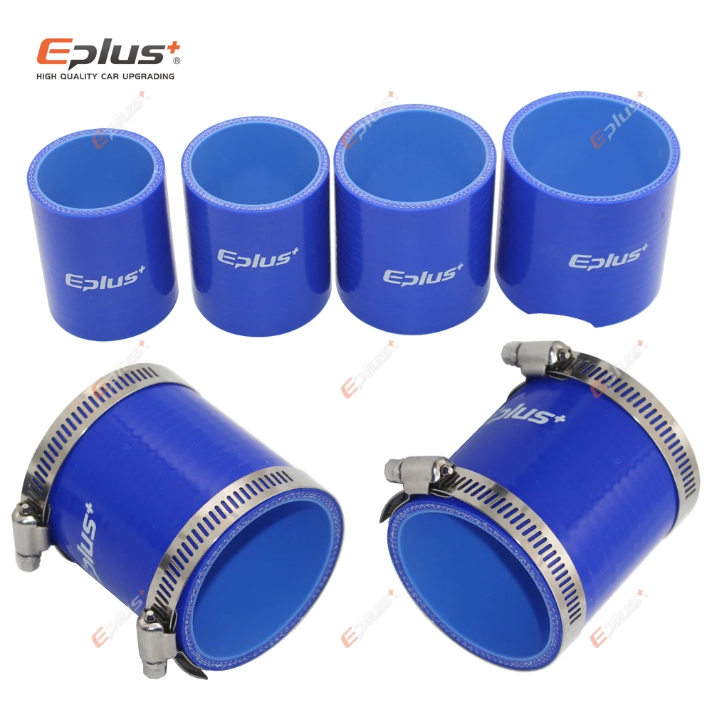 EPLUS Tubo flessibile universale in silicone Connettore dritto Intercooler per auto Accoppiatore per tubo di aspirazione turbo Blu Lunghezza 76 mm Multi formato