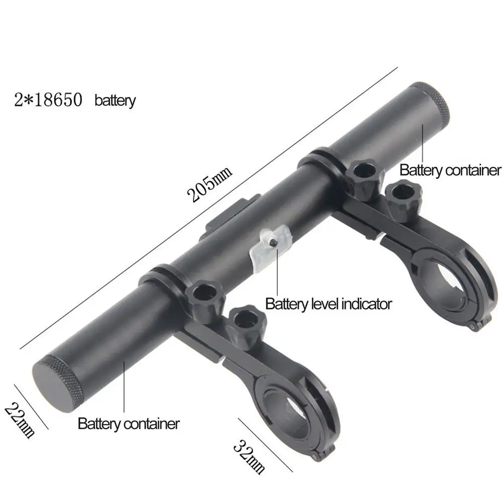 Bicycle Handlebar Extension Rack Aluminum Alloy Holder Lamp Flashlight Bracket Clip Riding Equipment Usb Used As A Power Bank