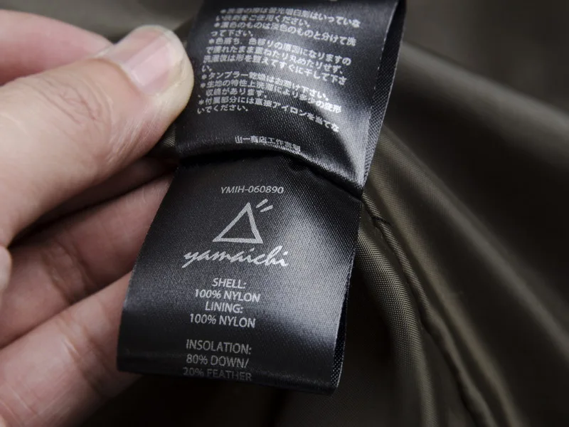 Вертикальный Ze производится 18aw национальной тенденции 4-Цвет легких серии на открытом воздухе пуховик Для мужчин с длинным рукавом с Теплая куртка