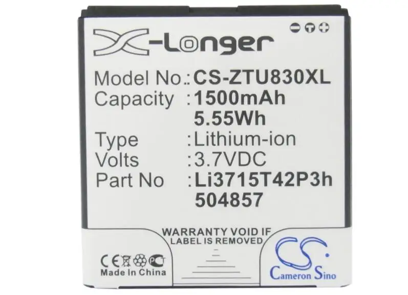 Cameron sino 1500mah аккумулятор для AMAZING A1 для at& T availii 3g Z922 для NET10 Midnight для T-MOBILE Concord V768