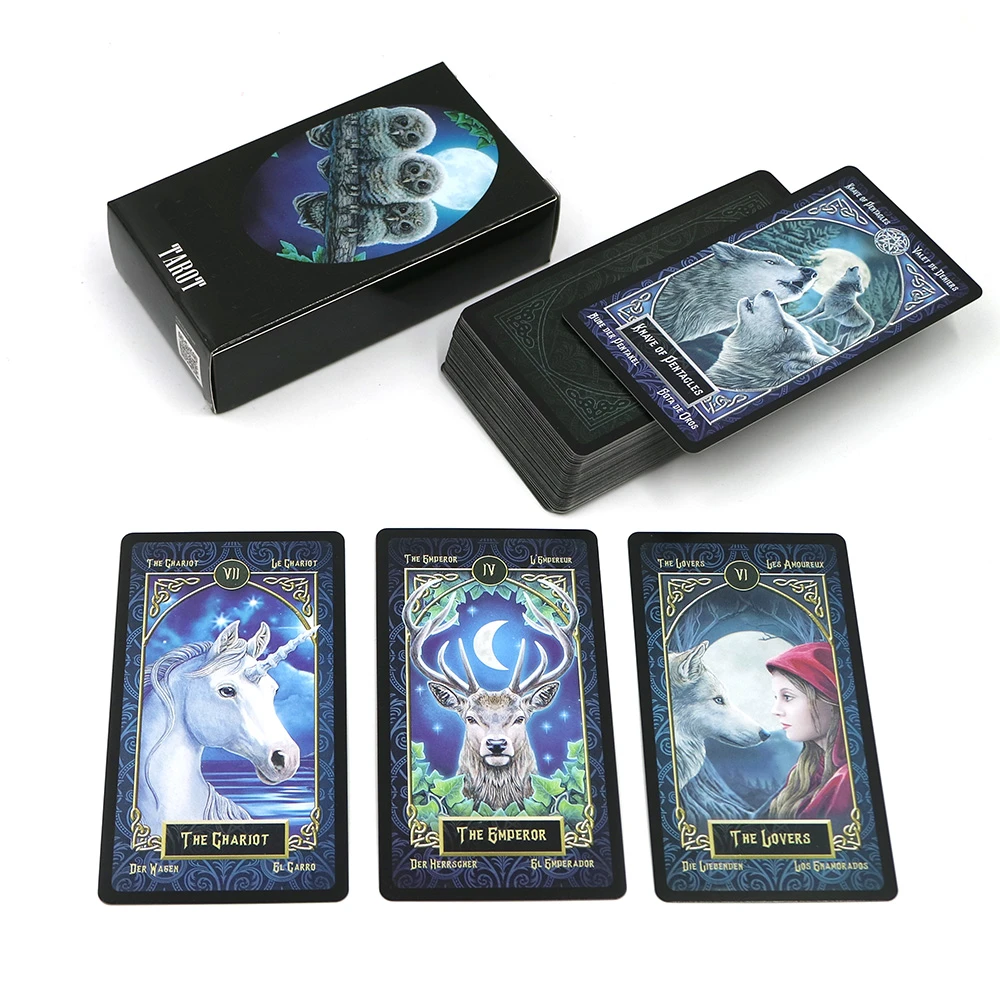 Familiars Tarot Cards Deck English Spanish French German Version Mysterious Animal Magic Divination Card Game Board Games Aliexpress