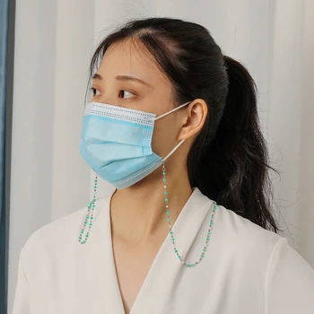 

New Mask Lanyard Eyeglasses Cord Holder Crystal Beads Necklace Eyewear Non Slip Neck Chain Hanging String cuelga mascarillas#38