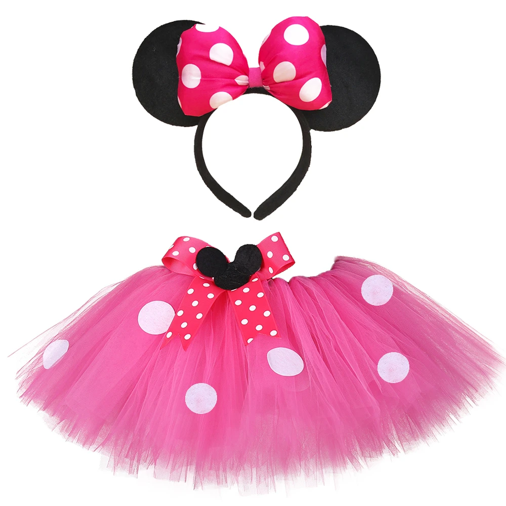 Falda tutú Minnie para niñas traje de con diadema de lazo, disfraz de Año Nuevo para fiesta de cumpleaños - AliExpress Madre y niños