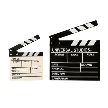 

Zakka Wooden Props Video Scene Clapperboard TV Movie Clapper Director Clapperboards Board Decorations Accessories 31*28cm