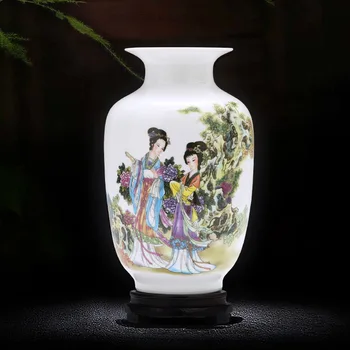 Vintage Ceramic Vases For Flowers Home Decoration Ancient Beauty Porcelain Vase Furnishing Articles