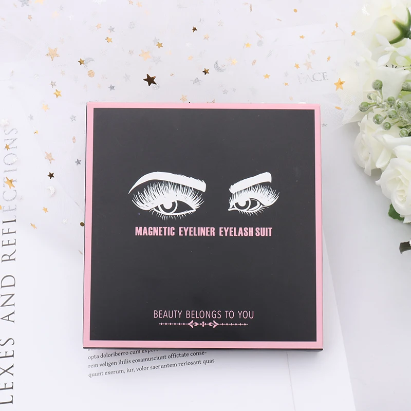 Makeup Magnetic Eyelashes and Liquid Eyeliner Set With Tweezer 3 Pairs Magnet False Eyelash Reusable Lashes No Glue Makeup Magnetic Eyelashes and Liquid Eyeliner Set With Tweezer 3 Pairs Magnet False Eyelash Reusable Lashes No Glue