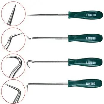 

4PCS O-Ring Puller Oil Seal Screwdrivers Hand Pick Hook Tool Metal Auto Vehicles Wheel Tire Repair Tools