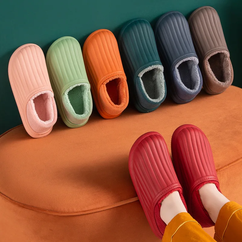 EVA Winter Men Women Shoes House Slippers Bag Heel Waterproof Fashion Warm Shoes Woman Slip Female Slides Home Outdoor Slippers
