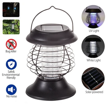 

Outdoor Solar Mosquito Killer Lamp Outdoor Pest Fly Bug Insect Zapper Trap Lamp Hanging Electric Mosquito Killer Lamp Tent Light