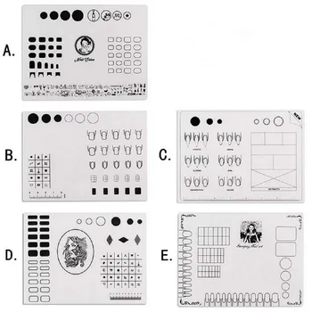 

Foldable Mini Silicone Nail Mat Stamping Pad Nail Practice Tool Portable Template Mat Foldable Nail Art Tool