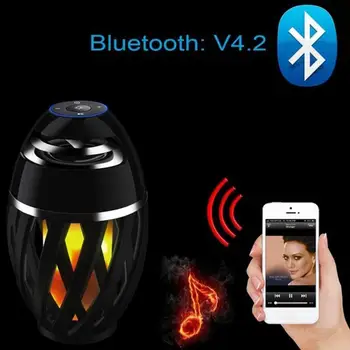 

Bluetooth Portable Wireless Smart LED Music Lamp Bluetooth Lamp Speaker LED Flame Light Wireless Bluetooth Flame Night Light