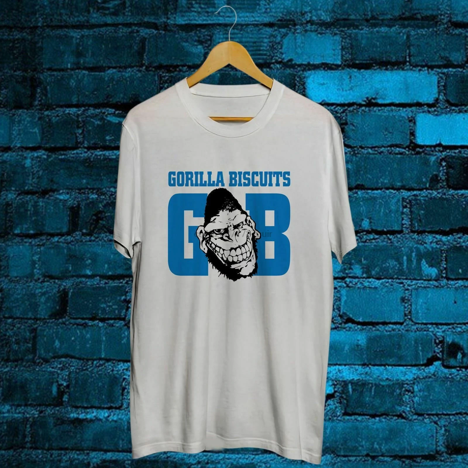 

NEW VTG GORILLA BISCUITS WHITE TEE USA SIZE S M L XL 2XL 3XL T-SHIRT EN1