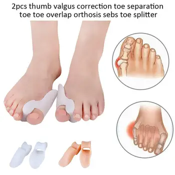 

Feet Care Silicone Gel Bunion Protector Toe Separator Pain Corrector Orthotics Alignment Straightener Thumb Relief W2K0