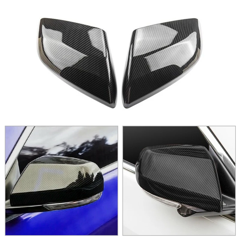 

DWCX 2PCS Side Rearview Mirror Cover Cup Protector Trim Carbon Fiber Texture ABS Fit For Cadillac ATS-L 2014 2015 2016 2017 2018