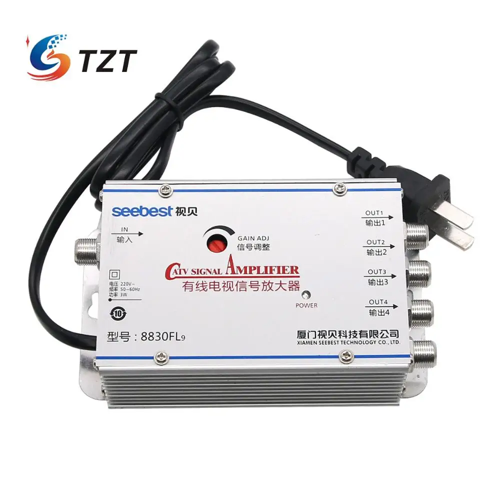 TZT 4 Way CA TV VCR ТВ антенна усилитель сигнала разветвитель 30 дБ 45 880 МГц FREQ|Усилители