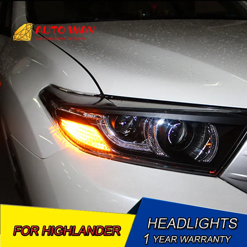 Car styling LED HID Rio LED Highlander headlights Head Lamp case for