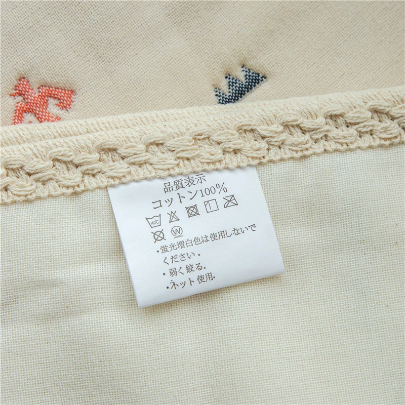 Japanese Muslin Children's Quilt with Tassels Korean Natural Cotton Gauze Baby Summer Blanket Boho Kids Baby Comforter Bed Cover