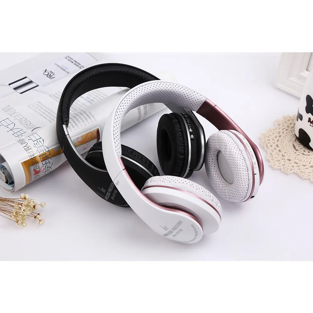 Stereo Wireless Bluetooth Headset Auriculares Sports Headphone Earphones with Mic FM Radio TF Handsfree for PC Phones