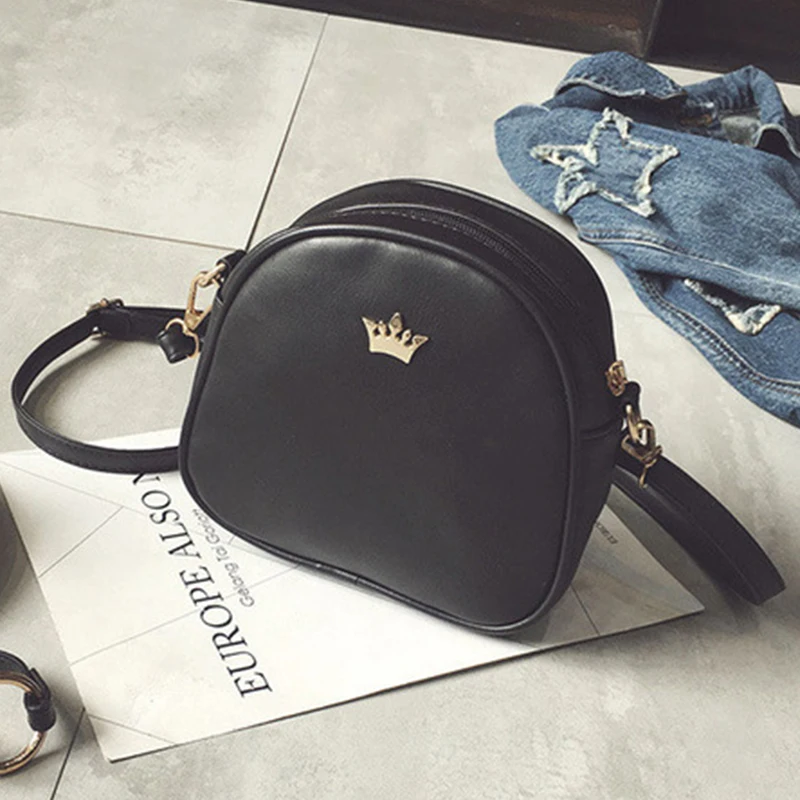 

GEONYIEEK 2020 Fashion Women Handbag Messenger Bags PU Leather Shoulder Bag Lady Crossbody Mini Bag Female Crown Evening Bags