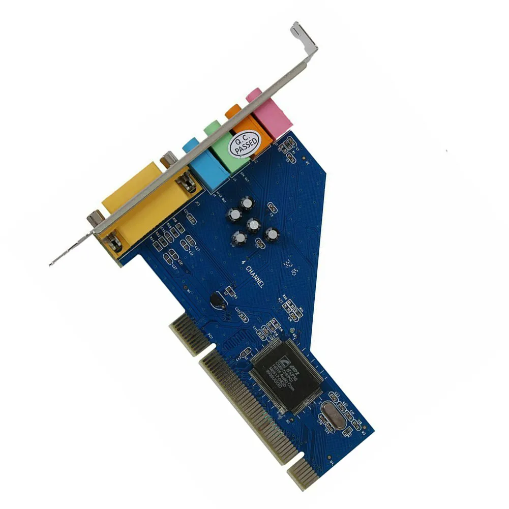 

4 Channel Professional Stereo 3D Audio 24 Bit Karaoke Internal Sound Card Practical Independent PCI Port Accessories For Desktop