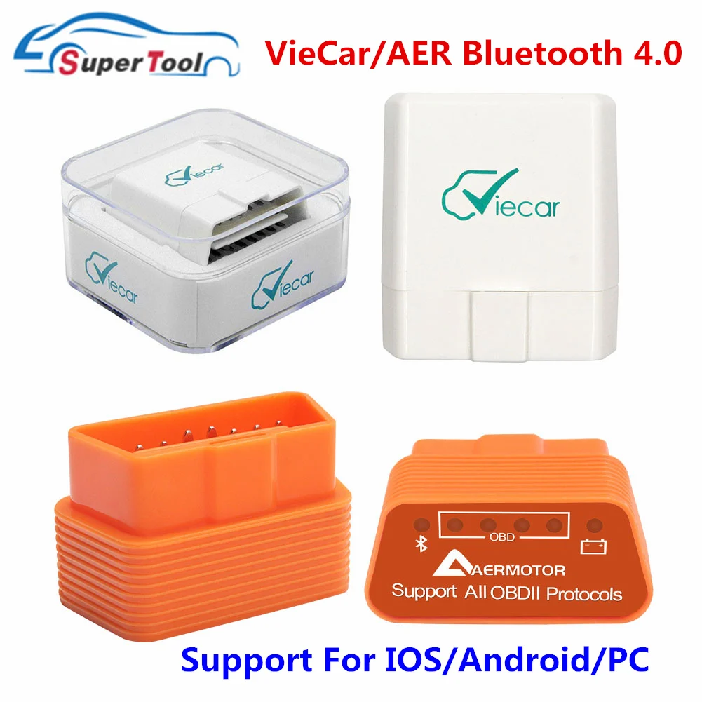 OBD2 адаптер Viecar для V1.5 Bluetooth 4 0 ELM327 автомобиля Антирадары сканер штрих
