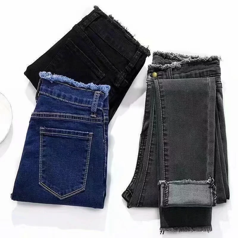 Обтягивающие джинсы для женщин, обтягивающие джинсы, женские джинсовые брюки-карандаш, женские брюки с эластичной талией, сексуальные повседневные штаны для ежедневной носки, женские