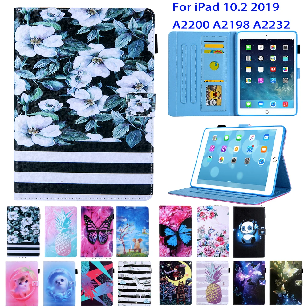 Милый чехол для iPad 10 2 планшета 2019 &quotпоколения A2200 A2198 A2232 Fundas Бабочка цветок|Чехлы