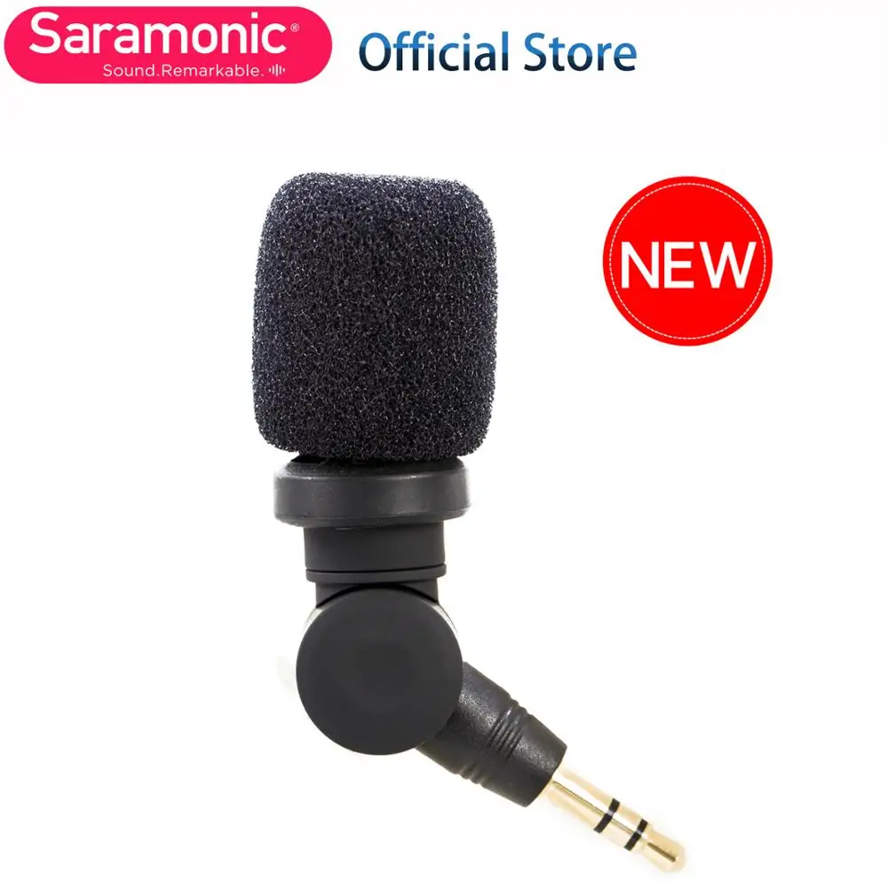 Saramonic Plug& Play микрофон 3,5 мм TRS для DSLR камер, видеокамер, CaMixer, SmartMixer, LavMic, SmartRig+, UWMIC9/10/15