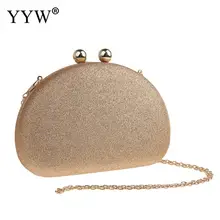 Pochette Mariage Sac Femme клатч шампанского Gillter сумочка Свадебные вечерние женские клатчи элегантный кошелек свадебный мешок с цепочкой