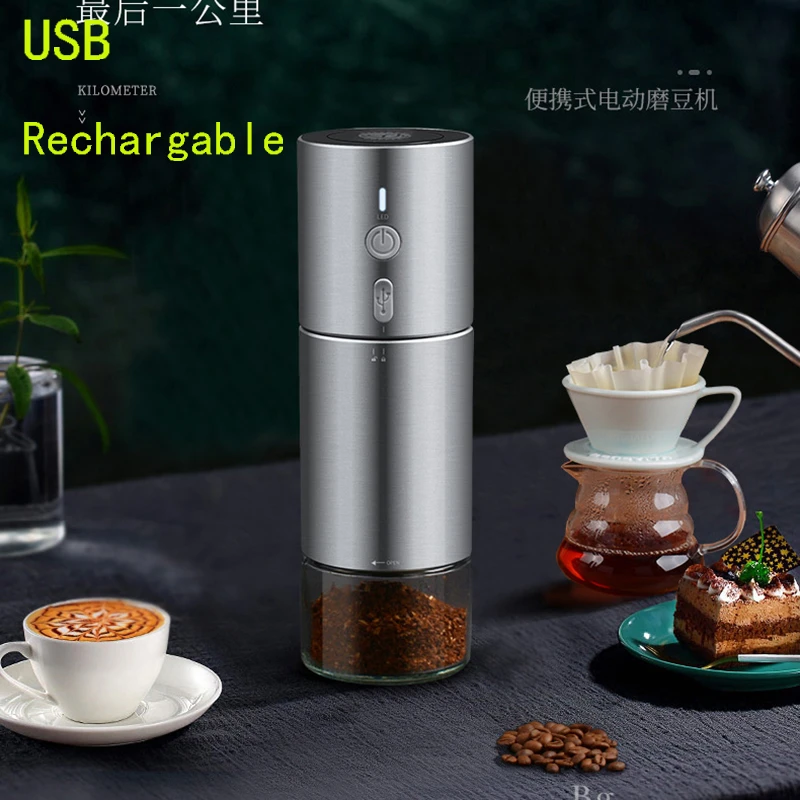 Coffee Grinder Usb Rechargeable Mill Portable 304stainless 