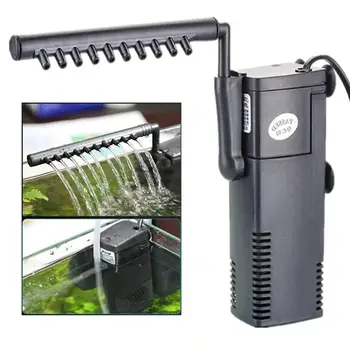 

3 In 1Aquarium Filter Pump Submersible Turtle Fish Tank Internal Filter Oxygen Water Circulation Sponge Filter Water Pump