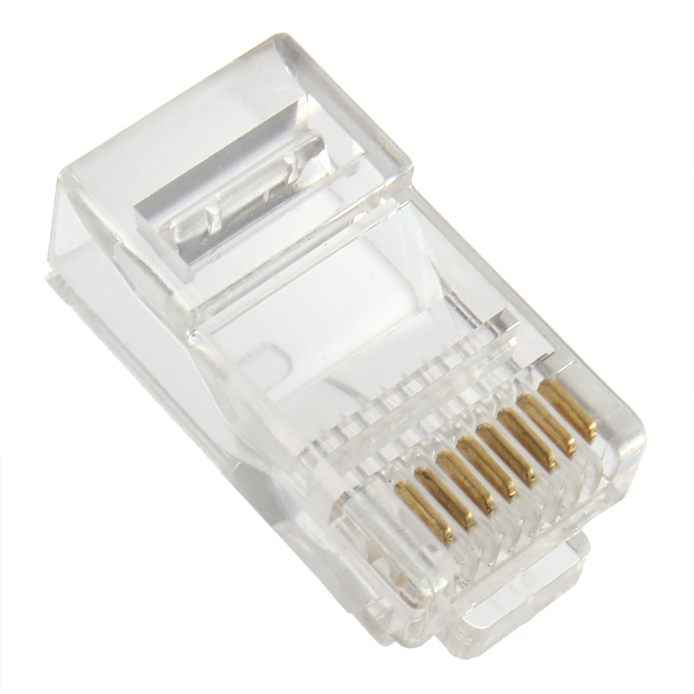 1 шт. RJ45 CAT5 Кристалл модульный разъем LAN Сетевой разъем 8 контактов сетевой кабель Разъем для UTP Cat5 Cat5e Прямая поставка