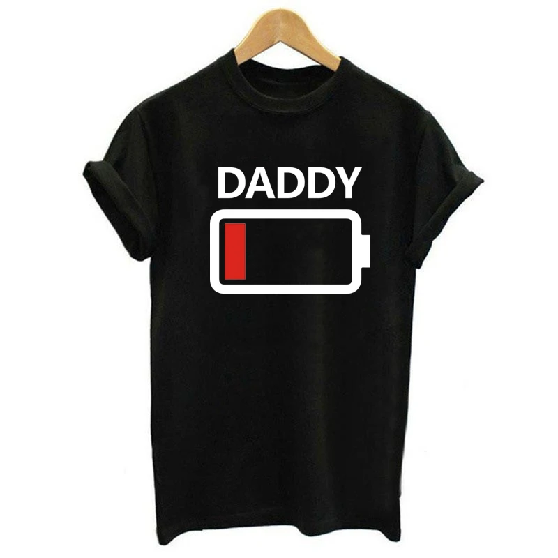 Family Matching Clothes Outfit Funny Battery Clothes Dad Mom Brother Sister T-shirt Family Look Daddy Mommy Me Baby Boy Girl Tee 3