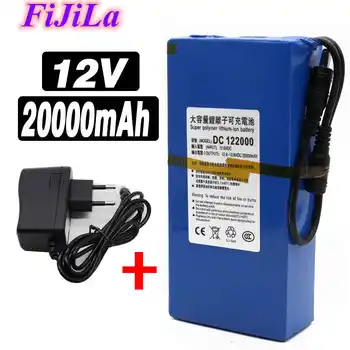 

New DC122000 High Quality Super 12.6v 20Ah Rechargeable Portable Lithium-ion Battery pack DC 12V 20000mAh With EU Plug+charger