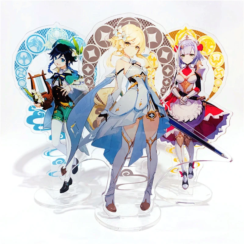 Anime Genshin Impact Mondstadt Theme Klee Lisa Acrylic Figure Stand