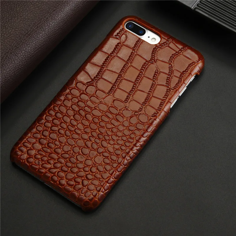 BestNull первый слой воловьей кожи крокодила линии задняя крышка чехол для iphone 8 Plus смартфона
