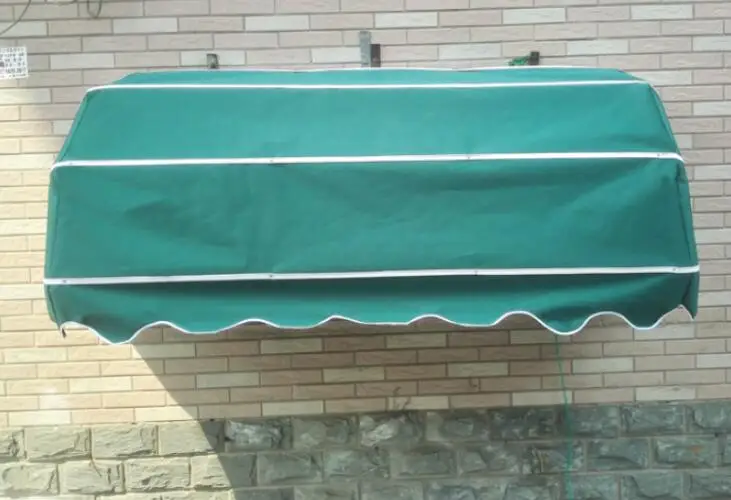 Европейский стиль 300*80 см ручной Выдвижной навес водонепроницаемый беседки телескопические навесы солнцезащитный тент - Цвет: Зеленый