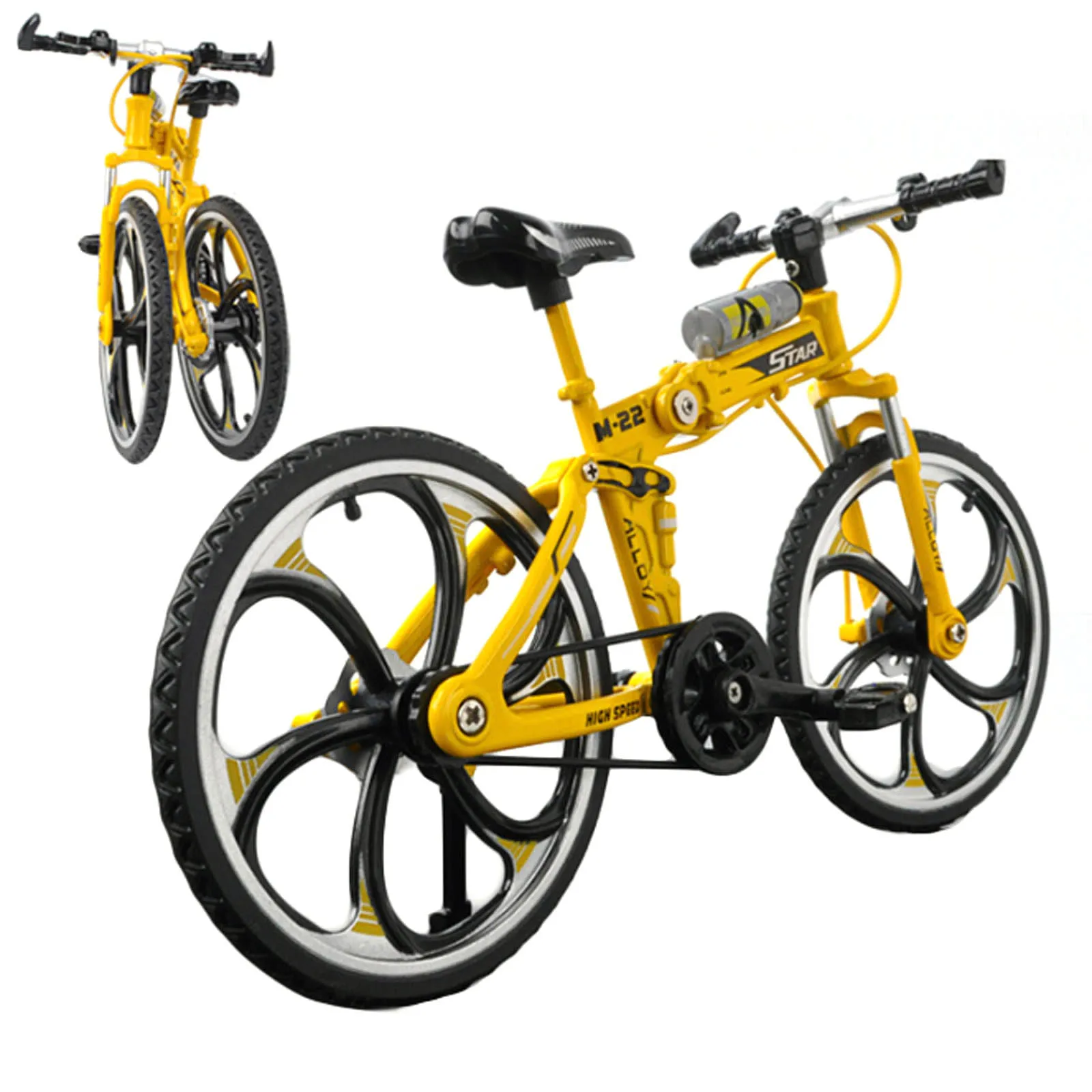 

Faroot 1:10 Scale Alloy Cycling model Mini Folding Bicycle Miniature Alloy Folding Mountain Bike Model For kids Collection Toy
