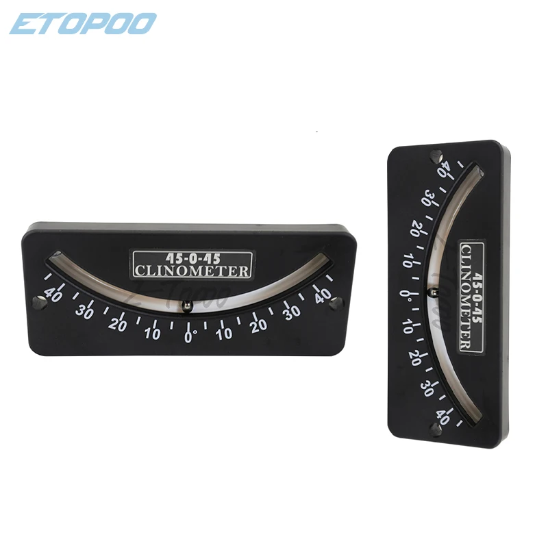 ETOPOO Avalanche Danger Slope Meter Trail Inclinometer Pitch and Slope Locator Heel Angle Clinometer Modern Boats Mount