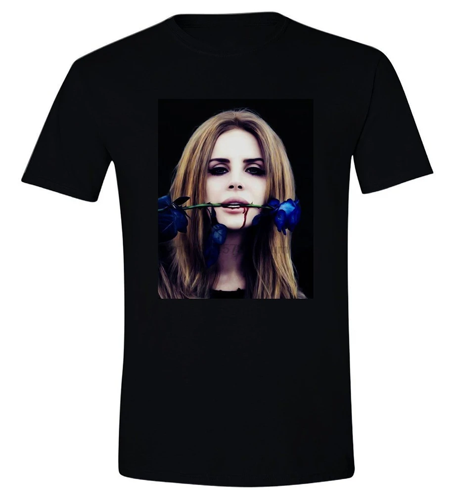 T Shirt American Men S Black Sexy Singer Born 2Xl 24Xl Tee T-Shirt M Xl Lana Del Rey To Die | Мужская одежда
