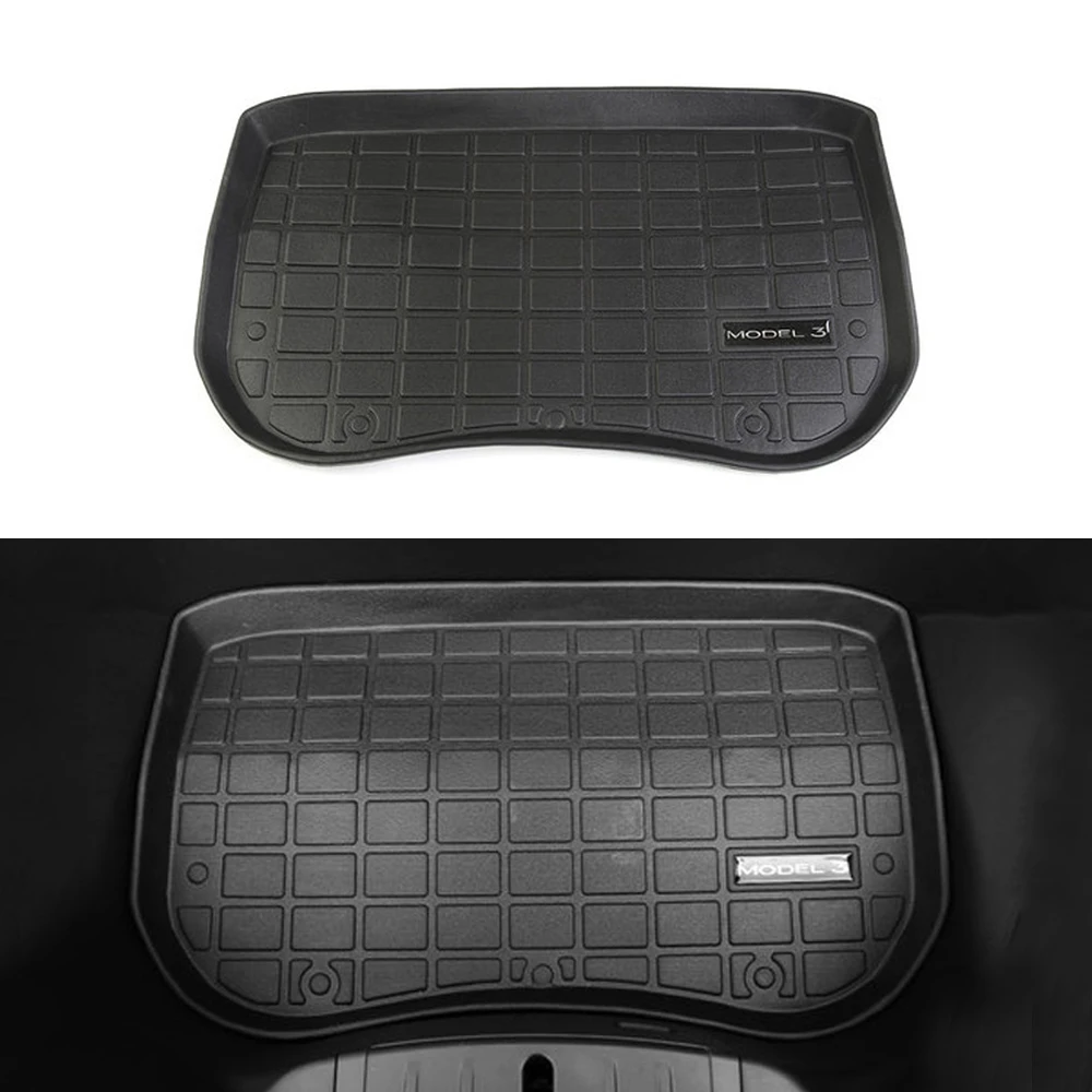 Car Rear Trunk Storage Mat Cargo Tray Trunk Waterproof Protective Pads Mat Front Box Mat Compatible For Tesla Model 3