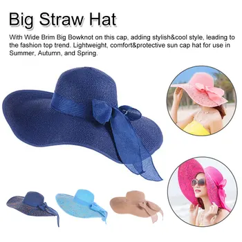

Summer UV Protect Travel Casual Hat Female Brand Large Brim Floppy Floppy Hat Sun Hat Beach Women Hat Foldable