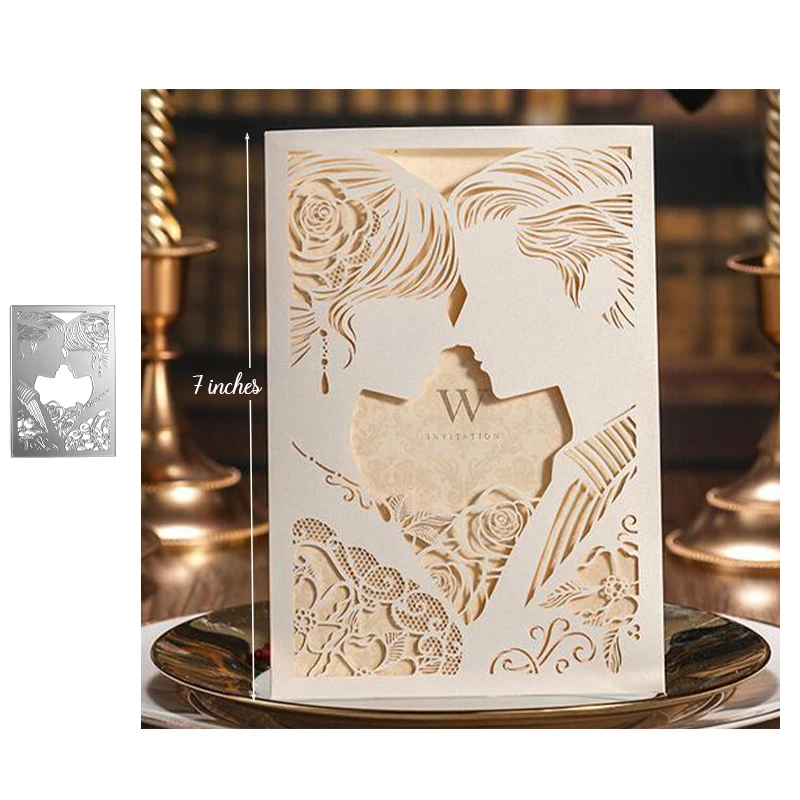  Wedding invitation Metal Cutting Dies Scrapbooking New 2019 Couple Die Cuts for Handmaking Cards Ma - 4.00009E+12