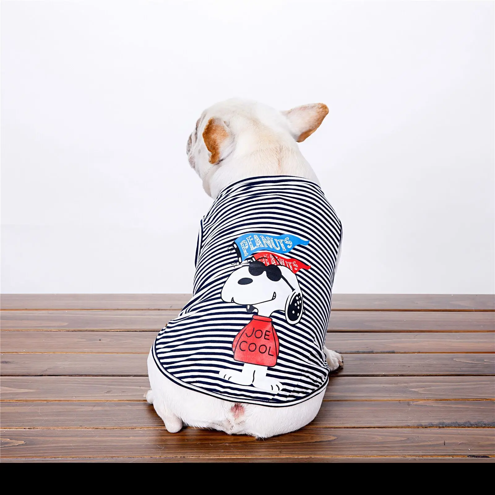 Pet Clothes Spring New Style Stripes Printted Waistcoat Thin Dog Clothes a Generation of Fat
