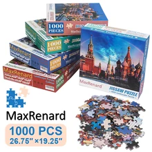 MaxRenard – Puzzle pour 1000 pièces de papier, jouets à assembler, 49x68cm, image paysage, cadeau de noël pour adultes