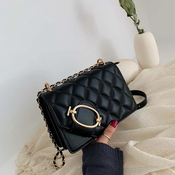

Luxury Design Woman Shoulder Bag 2020 High-Grade Leather Simple Rhombic Fashion Ladie Clutch Messenger Bag luis vuiton gg bag