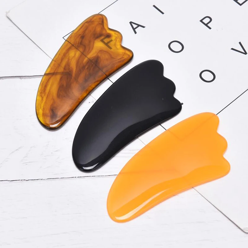 Natural Resin Gua Sha Board Acupuncture Massage Face Lifting Stone Guasha Scraping Facial Massage Beauty Care Scraping Tool