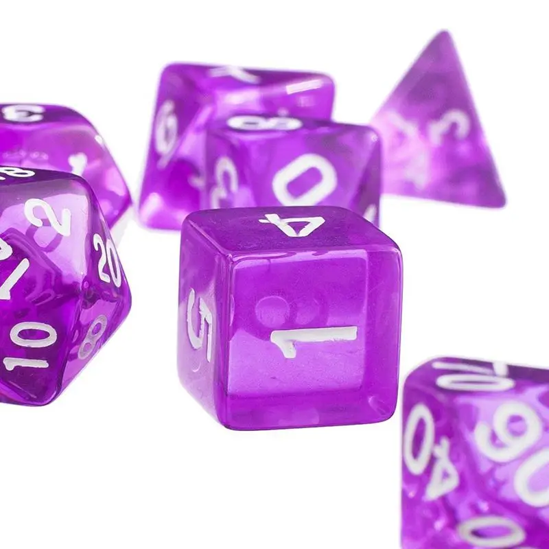 7 штук D4 D6 D8 D10 D12 D20 игра в кости для подземелий и Драконов